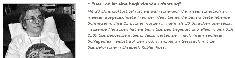 Elisabeth Kübler-Ross über den Tod